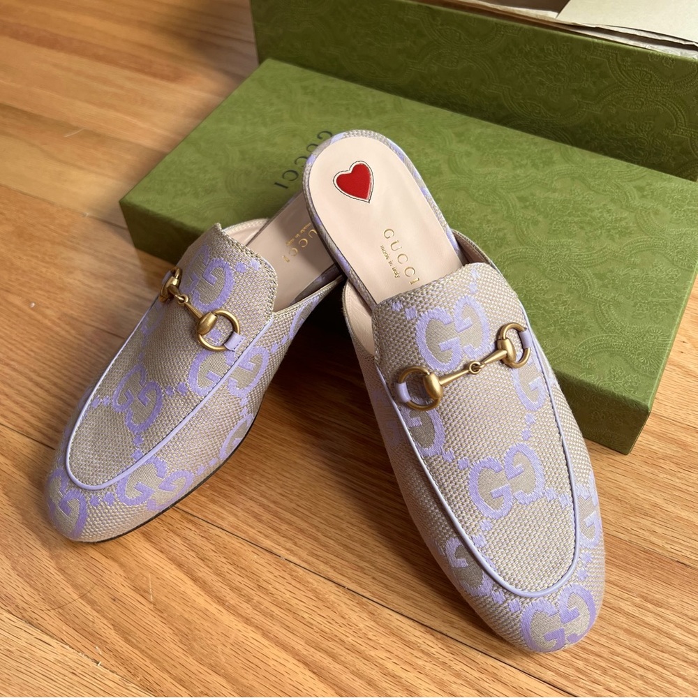GUCCI WOMEN'S JUMBO GG PRINCETOWN SLIPPER SOLD OUT COLOR EU 38